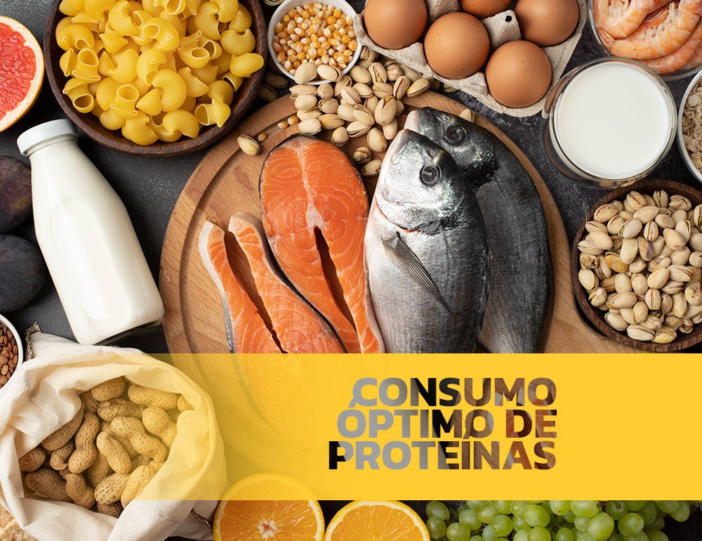 Una mesa llena de alimentos entre los que podemos encontrar: salmon, pescado, arroz, huevos, leche, frutos secos, pasta, arroz y un largo etcetera