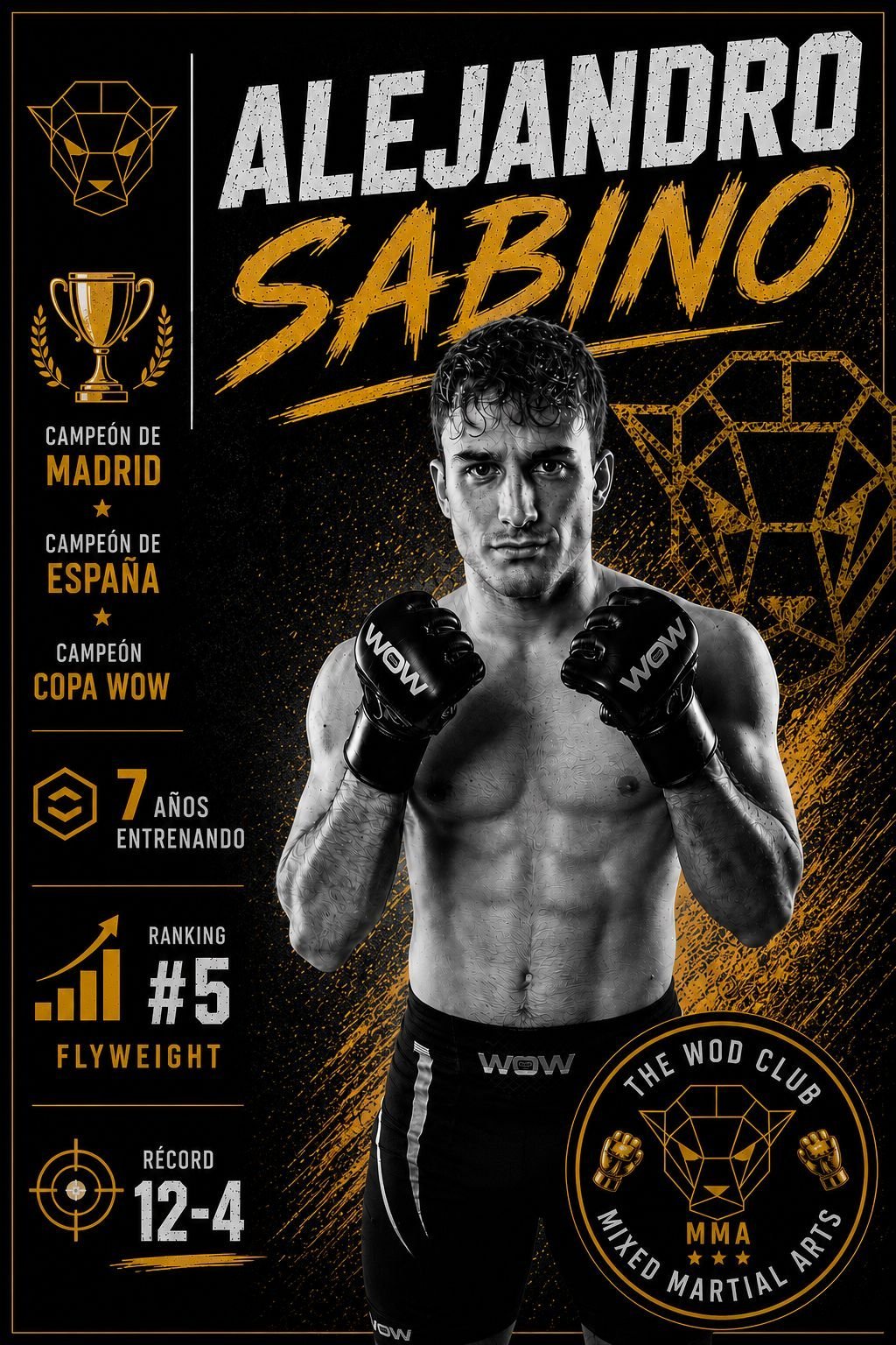 Alejandro Sabino, entrenador de MMA en Madrid