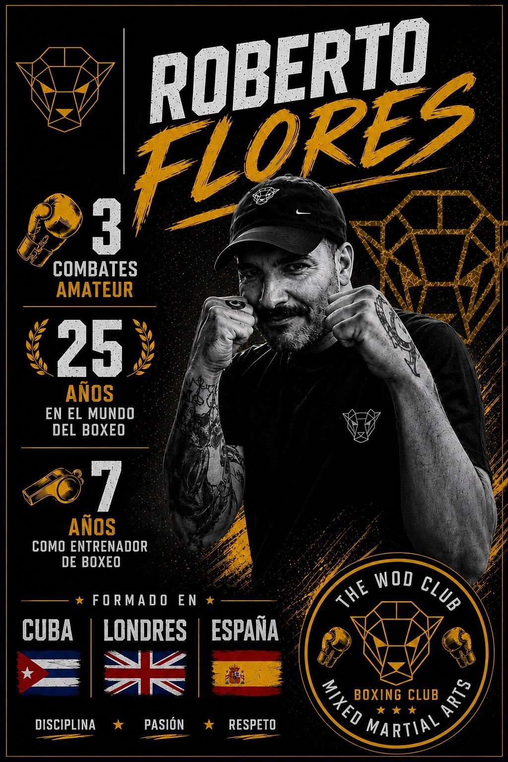 Roberto Flores, entrenador de MMA en Madrid